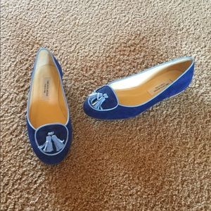 Saks Fifth Avenue Dual-tone Blue Flats